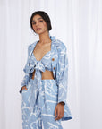 Florence Bralette in Blue Brush Stroke