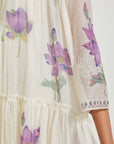 PURPLE THREE TIERED KURTA SET