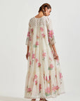 PINK THREE TIERED KURTA SET