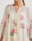 PINK THREE TIERED KURTA SET