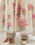 PINK THREE TIERED KURTA SET