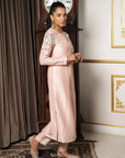 Dust Pink Embroidered Tunic Set