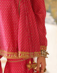 Ahista Pink Printed Angrakha Sharara Set