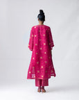 Ananyata Polka Dots Sheer Choga Kurta With Slip
