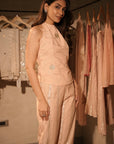 Peach Chanderi Set