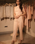 Peach Chanderi Set
