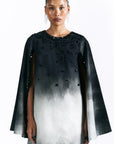 Midnight Wash Mini Cape Dress