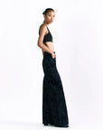 Velvet Blossom Straight Trousers