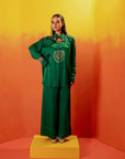 Jade Green Shirt (half star) + Oversize pants