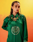 Jade Green Shirt (half star) + Oversize pants