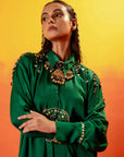 Jade Green Shirt (half star) + Oversize pants
