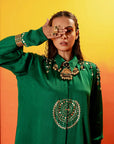Jade Green Shirt (half star) + Oversize pants