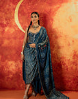AJ. INDIGO SAREE