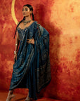 AJ. INDIGO SAREE