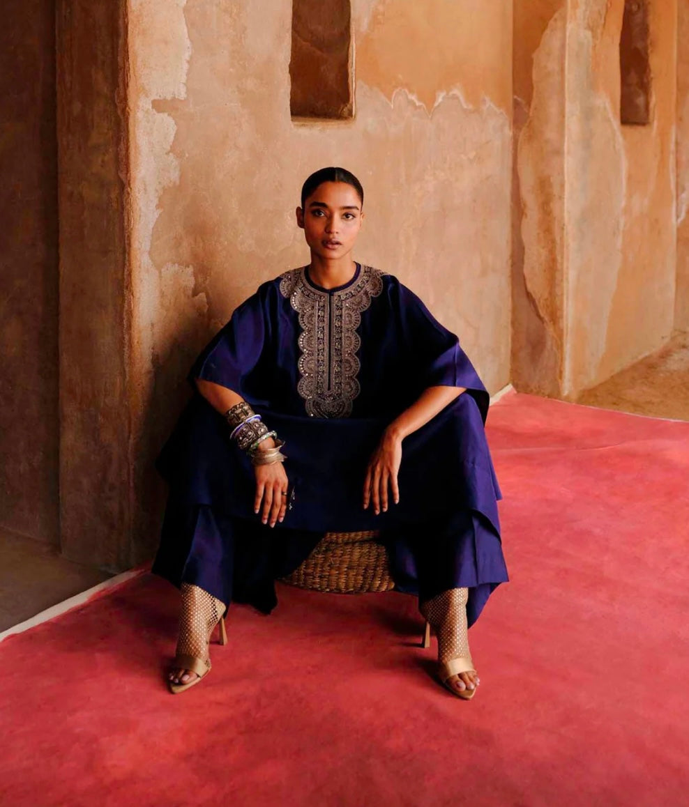 Purple Noor Embroidered Kaftan