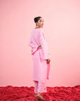 Gulab Linen Kurta Set - M