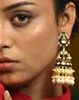 Cultured Polki Dangler Earrings