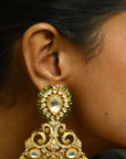 Kundan Polki Dangler Earrings