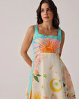 Nora Midi Dress- Azure