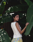 PALASH VEST MANGO AND CRANE EMBROIDERY