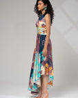 Purple Draped Dress
