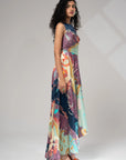 Purple Draped Dress