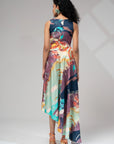 Purple Draped Dress