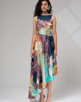 Purple Draped Dress