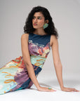 Purple Draped Dress