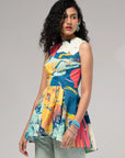 Blue Peplum Top