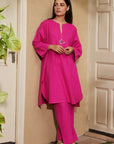 Fuchsia Corsage Kurta Set