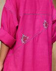 Fuchsia Corsage Kurta Set