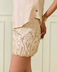 Ivory & Gota Mini Skirt
