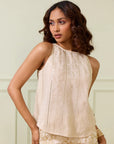 Ivory Chanderi Tie Top