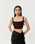 Wild Lily Cape Set Black & Red