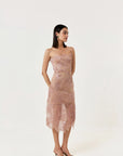 Orchid Applique Midi Dress