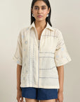 Off White Mal Treadwork Round Circle Applique Jacket