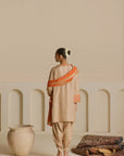 Beige-Rust Kurta Set
