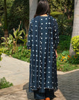 Midnight Blue Polka Dot Kurta Set