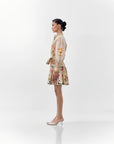 Celia Mini Dress In Postcards & Petal Print