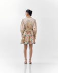 Celia Mini Dress In Postcards & Petal Print