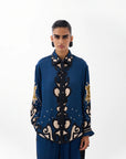 Iris Shirt In Old Rose Print