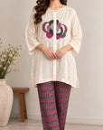Beadwork Top With Pants