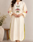 Ivory Embroidered Kurta