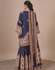 Purple Sharara Set