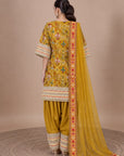 Khwab Peplum Kurta Set In Yellow
