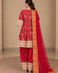 Khwab Peplum Kurta Set In Red