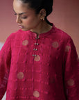 Ananyata Lunar Matrix Bandhgala Kurta With Slip