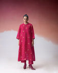 Ananyata Lunar Matrix Bandhgala Kurta With Slip