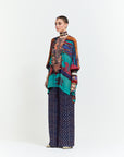 Multi Kuru Trapeze Kurti with Pants